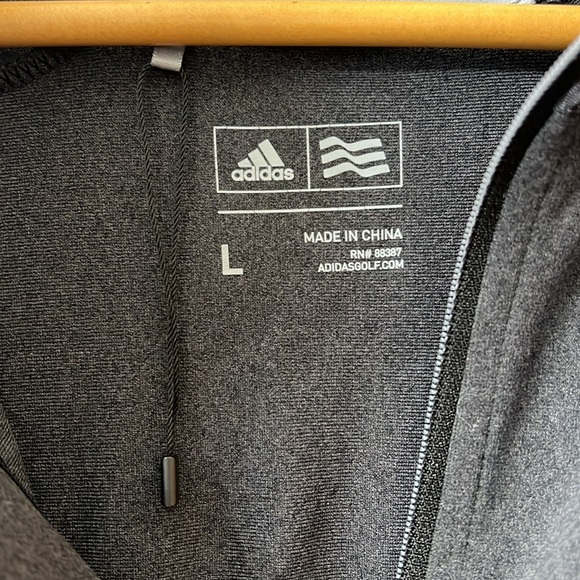 NWOT Men’s Adidas Golf Half Zip Pullover, Large, Gray - Picture 4 of 5